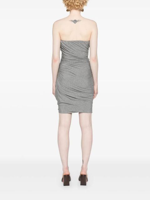 The Attico ruched jersey minidress - Grey