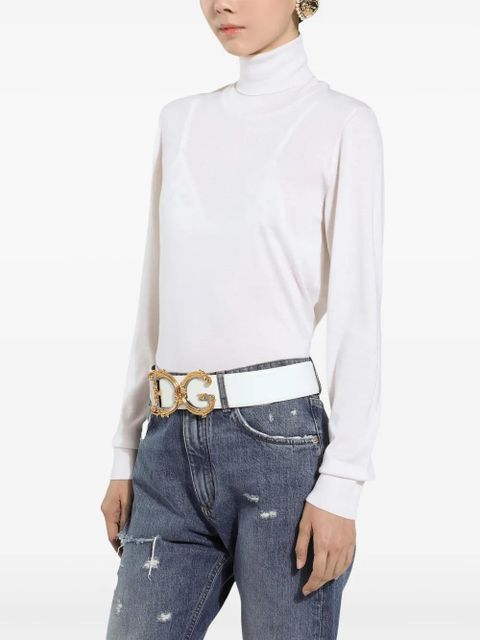 Dolce & Gabbana DNA roll-neck sweater - White