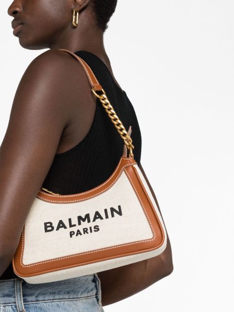 Balmain B-Army logo-print shoulder bag - Neutrals