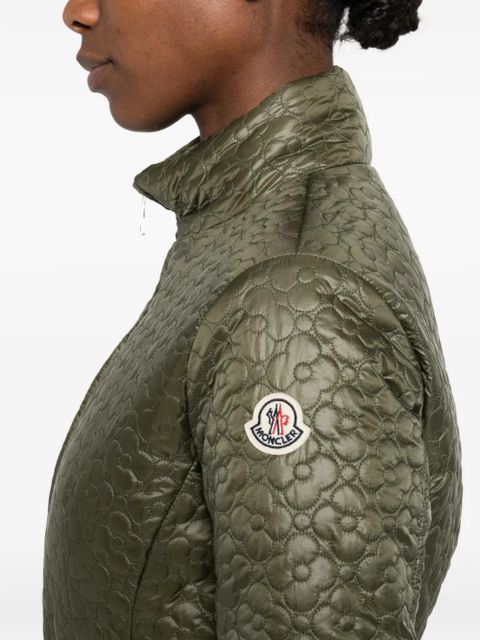 Moncler flower-quilted jacket - Green