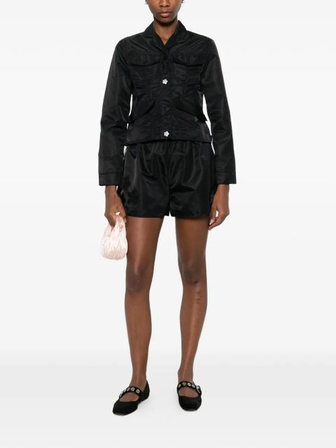 Cecilie Bahnsen Colette floral-patch shorts - Black - zdjęcie produktu nr 2