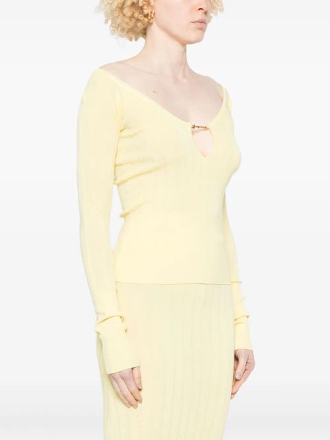 Jacquemus Le sommet Pralù top - Yellow