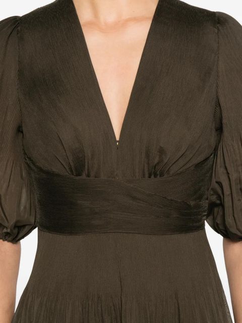 ZIMMERMANN pleated midi dress - Green