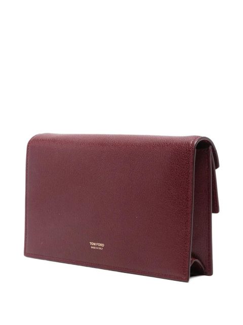 TOM FORD mini Aube flap clutch bag - Red