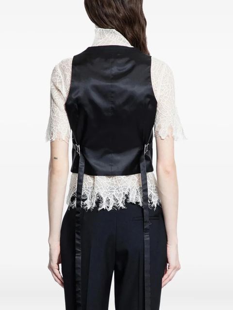 Alexander McQueen double-breasted waistcoat - Black