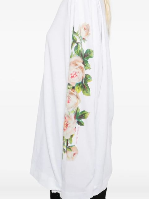 Simone Rocha floral-print T-shirt - White