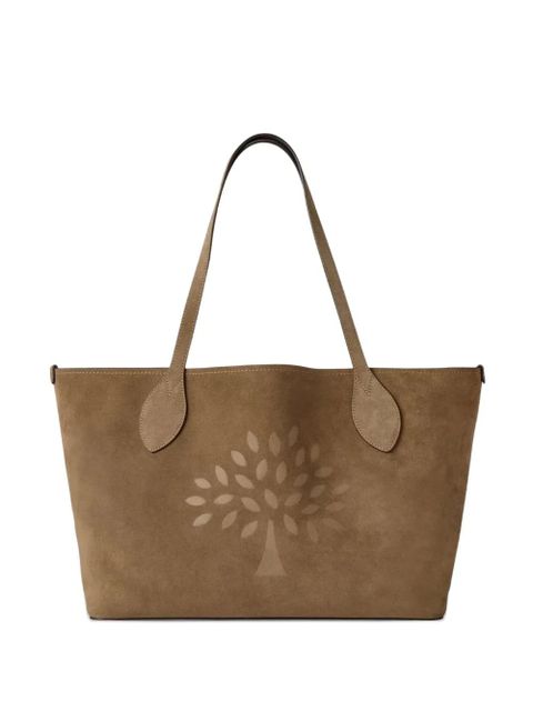 Mulberry Tree-motif suede tote bag - Brown - zdjęcie produktu nr 1