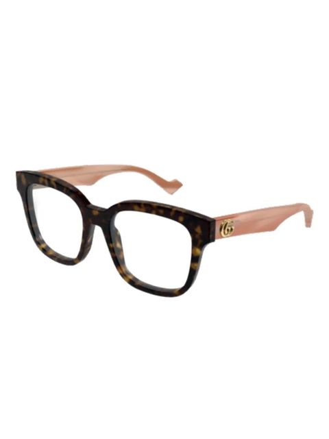 Gucci Eyewear havana-pattern square-frame glasses - Brown