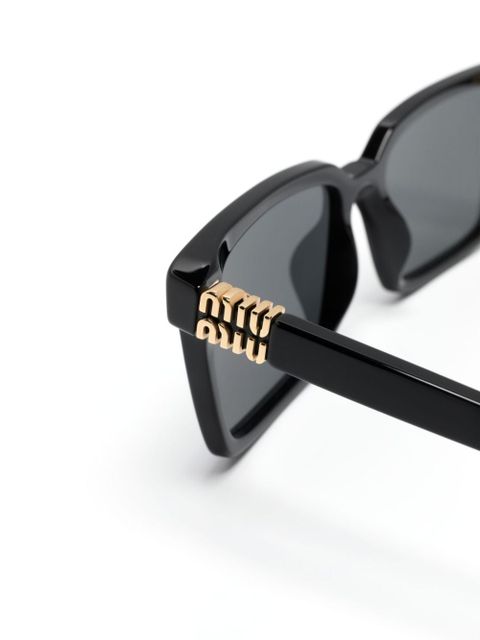 Miu Miu Eyewear rectangle-frame tinted sunglasses - Black - zdjęcie produktu nr 2