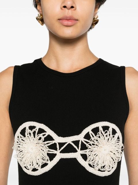 Magda Butrym crochet-detailed cotton maxi dress - Black