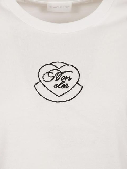 Moncler logo-embroidered T-shirt - White