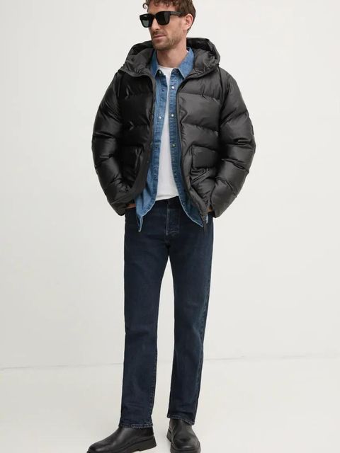 Rains kurtka Alta Puffer Cargo Jacket W3T3 kolor czarny zimowa 15350-84