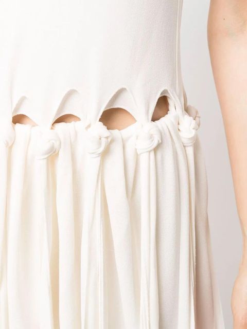 Chloé drop-waist knotted crepe maxi dress - Neutrals