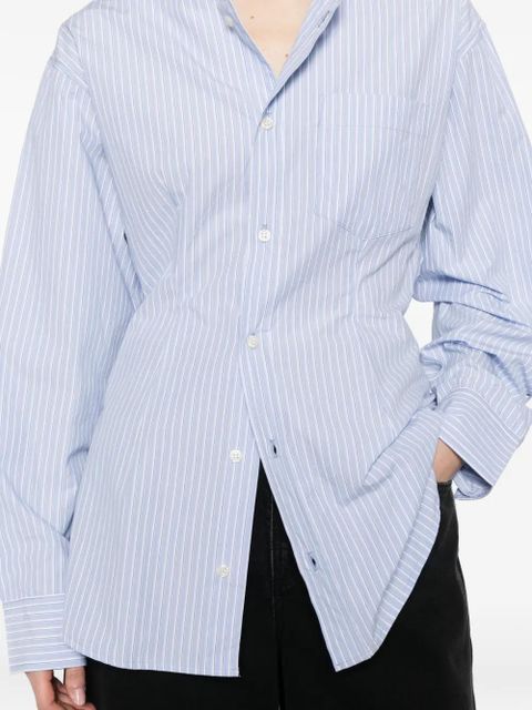 AGOLDE striped chest-pocket shirt - Blue