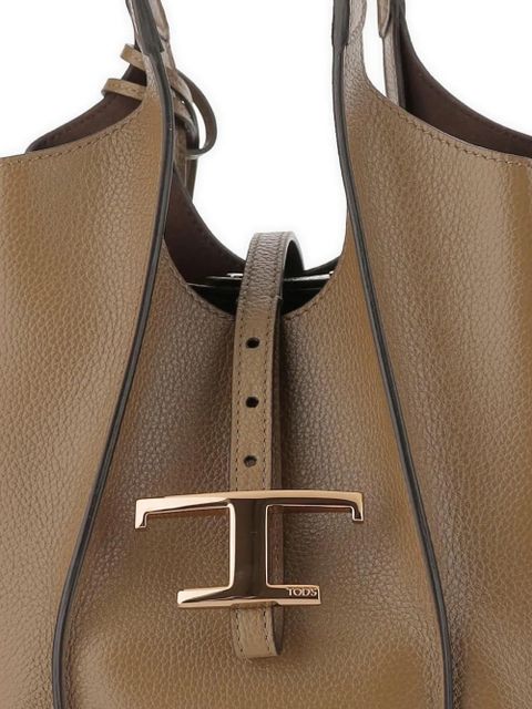 Tod's leather T-buckle shoulder bag - Brown