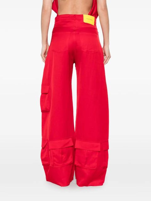 Marques'Almeida satin cargo pants - Red