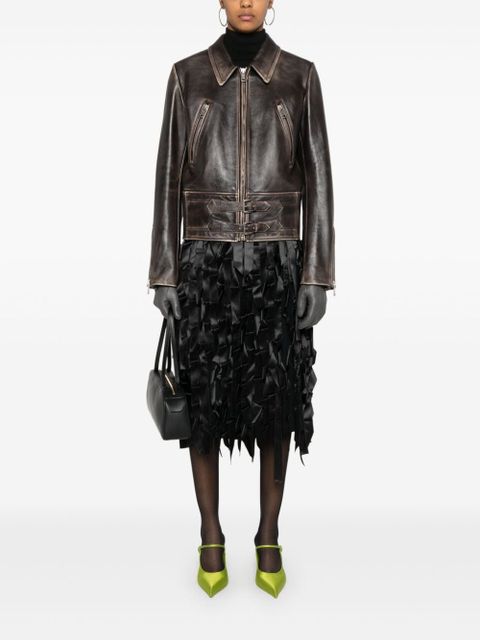 Prada ribbon-embellishment skirt - Black - zdjęcie produktu nr 2