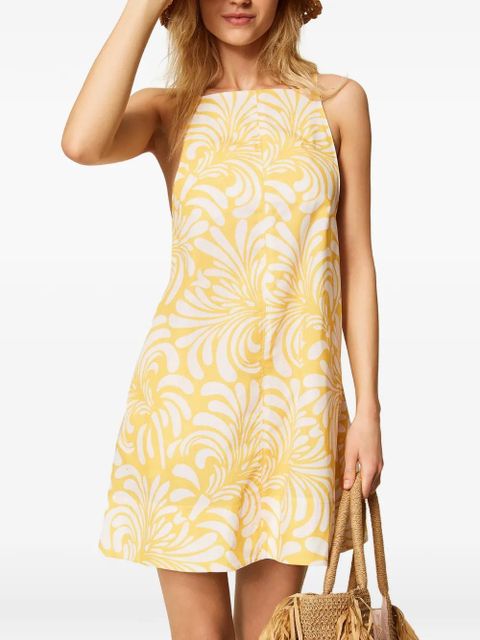 TWINSET botanical-print mini dress - Yellow - zdjęcie produktu nr 2