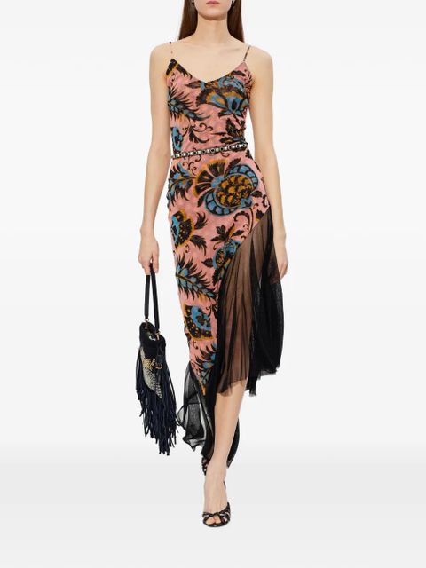 ETRO floral-print asymmetric dress - Pink - zdjęcie produktu nr 2