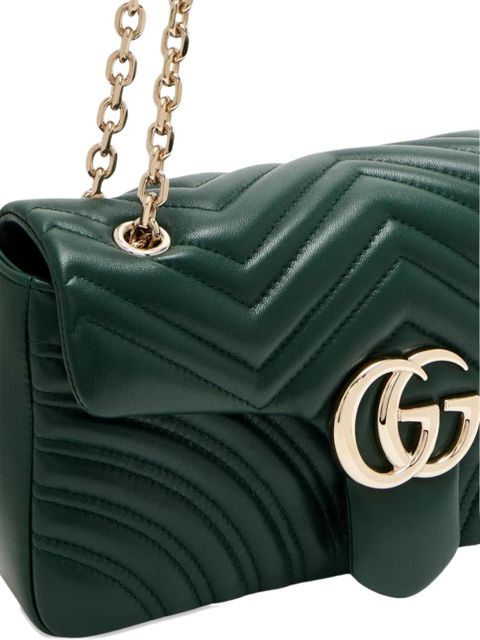 Gucci medium GG Marmont chevron shoulder bag - Green