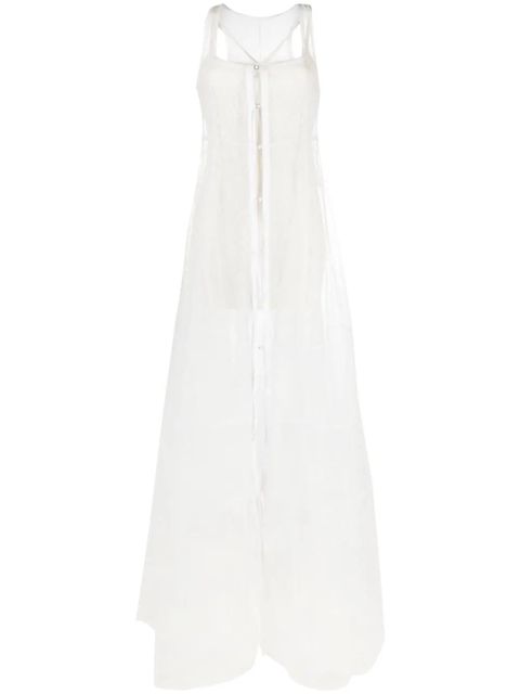 Jacquemus La robe Dentelle sheer panelled gown - White - zdjęcie produktu nr 1