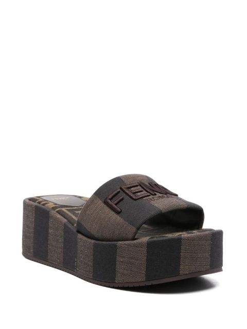 FENDI Fendi Sunshine platform slides - Brown - zdjęcie produktu nr 2