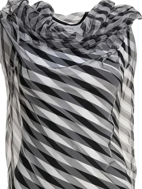 Max Mara cowl-neck striped dress - Black - zdjęcie produktu nr 2