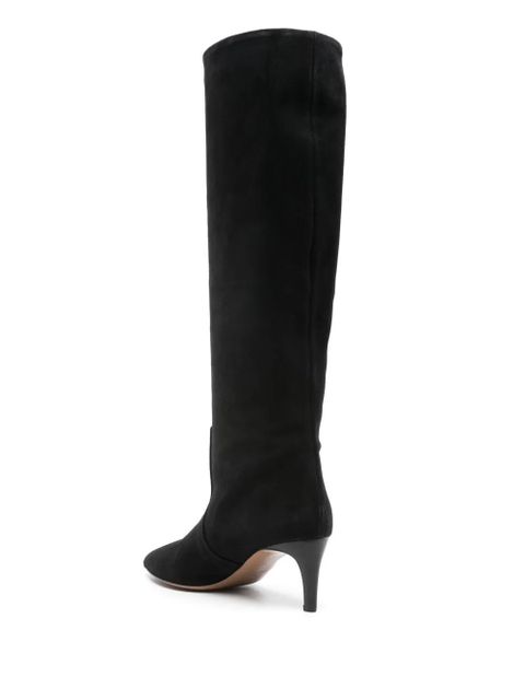 Paris Texas Stiletto 105mm suede boots - Black
