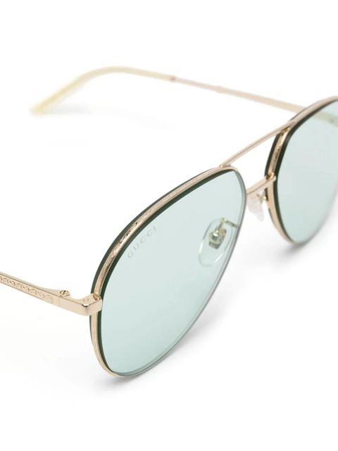 Gucci Eyewear pilot frame tinted sunglasses - Gold