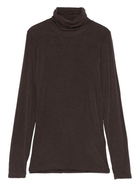 SOLOTRE long-sleeve roll-neck sweater - Brown