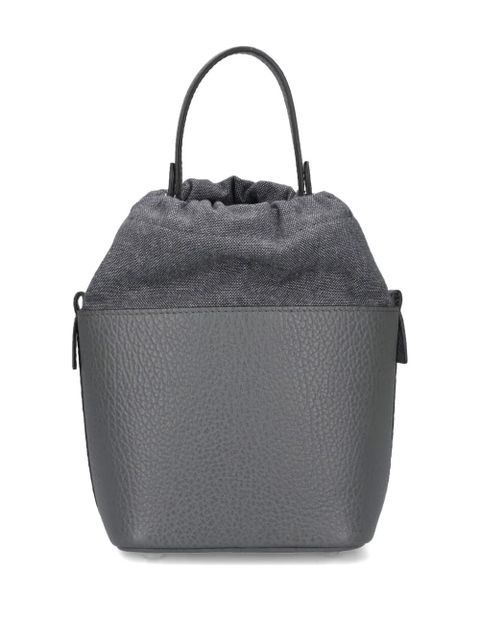 Maison Margiela 5AC drawstring leather bucket bag - Grey - zdjęcie produktu nr 1