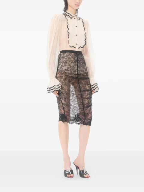 Valentino Garavani stretch lace skirt - Black - zdjęcie produktu nr 2