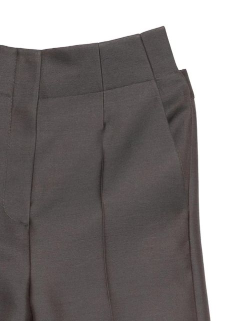 KHAITE Raelle pressed-crease shorts - Grey