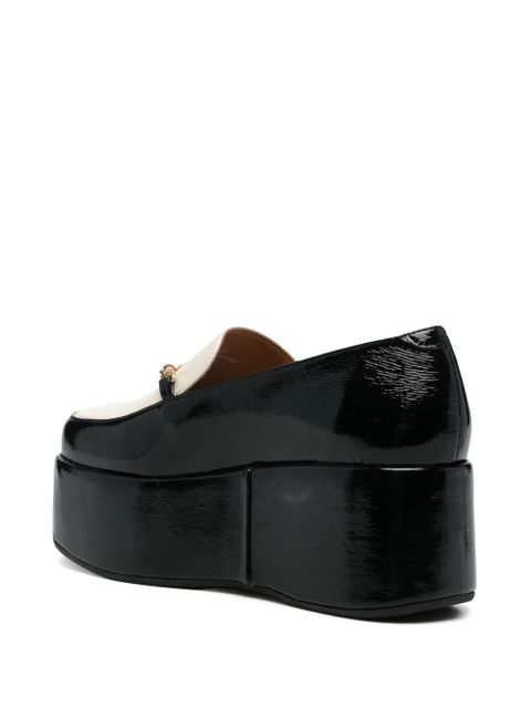 GANNI 70mm platform loafers - Black
