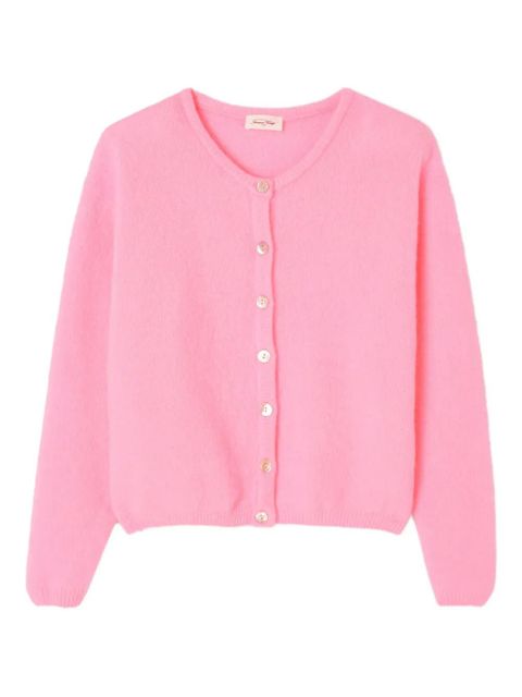 American Vintage Vitow buttoned ribbed cardigan - Pink - zdjęcie produktu nr 1