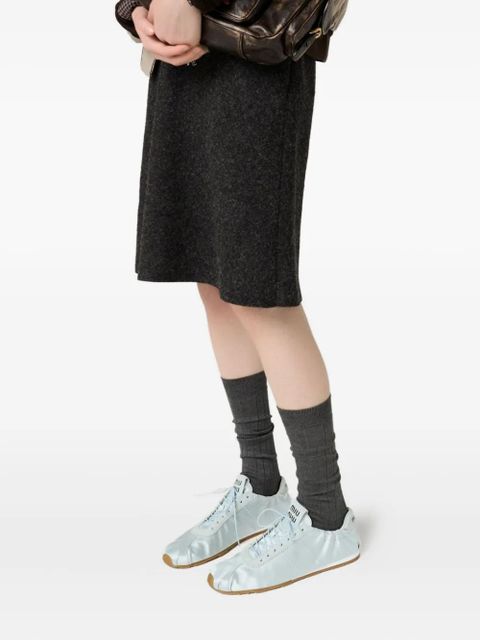 Miu Miu Plume satin sneakers - Blue