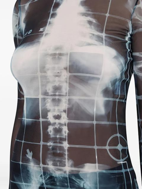 Jean Paul Gaultier Squeletor mesh top - Black