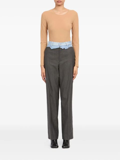MM6 Maison Margiela denim panel trousers - Grey - zdjęcie produktu nr 2