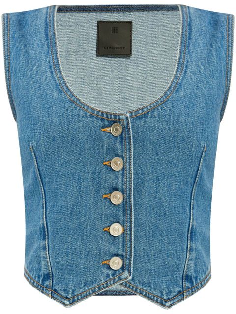 Givenchy Voyou denim waistcoat - Blue - zdjęcie produktu nr 1