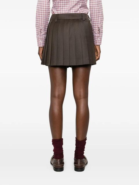 Miu Miu pleated brown skirt