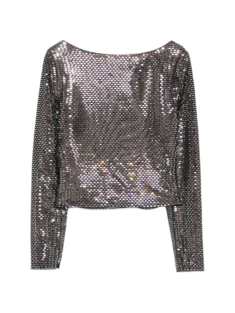 Self-Portrait embellished long-sleeved blouse - Black - zdjęcie produktu nr 1