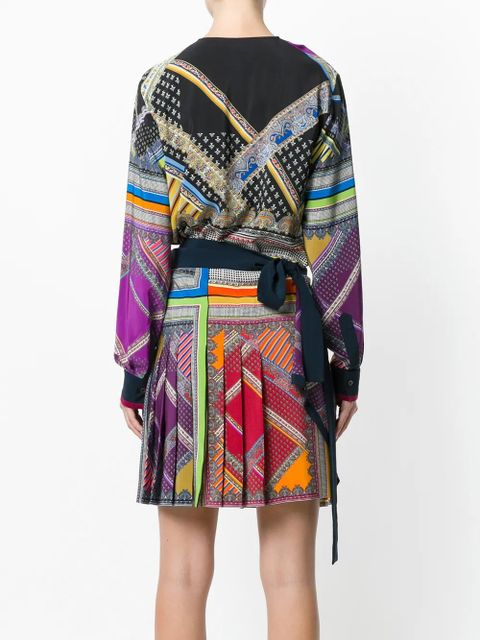 ETRO printed pleated dress - Black