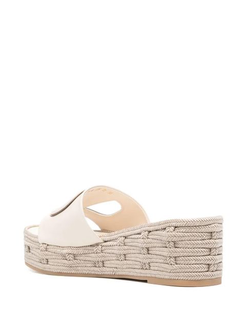 Valentino Garavani 60mm V-Logo cut-out sandals - Neutrals
