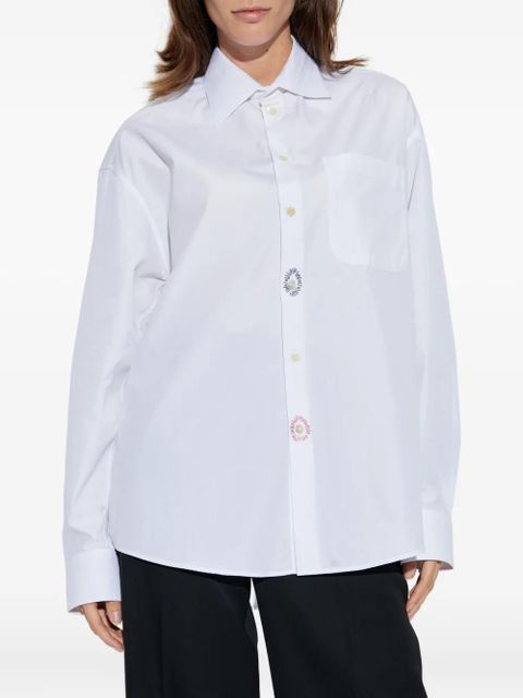 Marni embroidered-detail cotton shirt - White - zdjęcie produktu nr 2