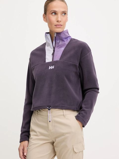 Helly Hansen bluza polarowa DAYBREAKER damska kolor fioletowy z aplikacją 49561 - zdjęcie produktu nr 1