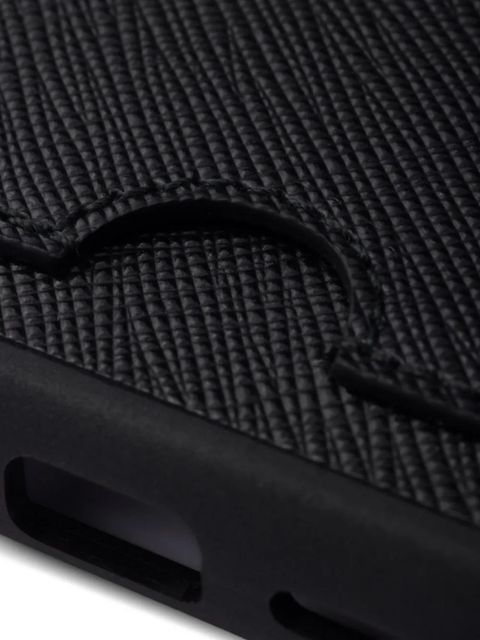 Prada iPhone 17 Pro Max leather phone case - Black