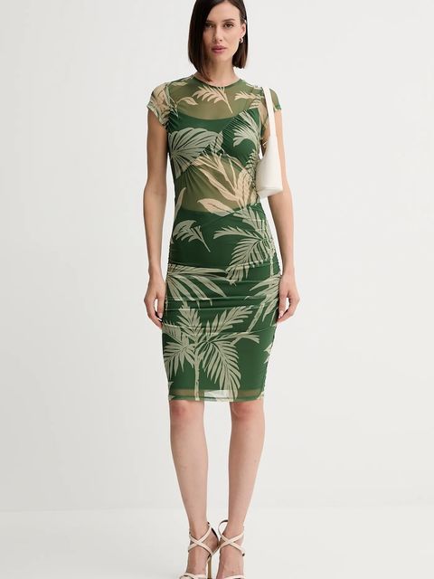 Guess sukienka GRACEY kolor zielony mini dopasowana W5YK66 KBAH2 - zdjęcie produktu nr 2