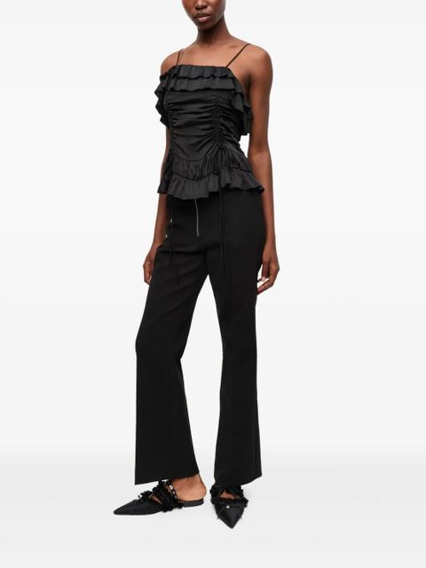 GANNI draped top - Black