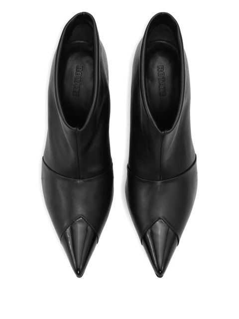 ROTATE BIRGER CHRISTENSEN pointed-toe leather boots - Black