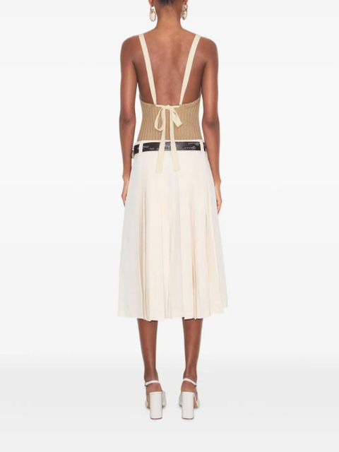 Tory Burch colorblock ribbed bodysuit - Neutrals